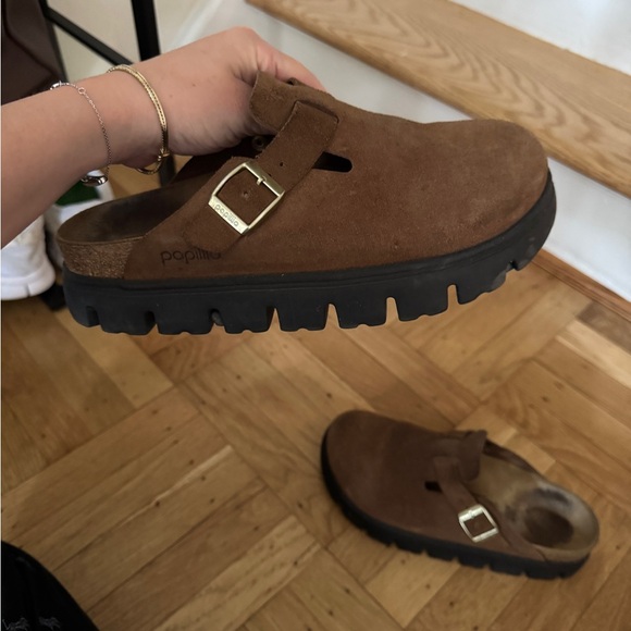 Birkenstock Boston Chunky Clogs in Dark Tea - Picture 7 of 8